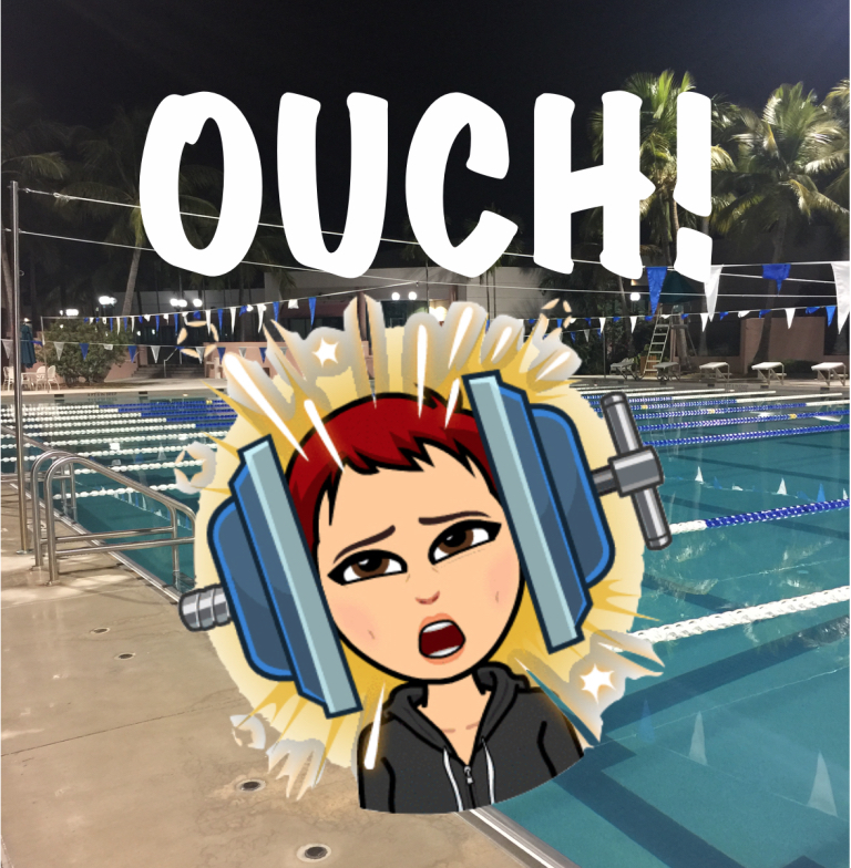 Swimming is a pain in the neck!